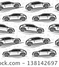 Vector Compact Car seamless pattern 138142697