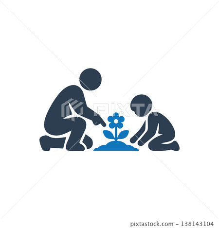 Teaching Environmental Stewardship Icon Teaching Environmental Stewardship Icon 138143104