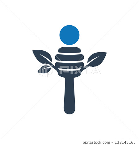 Organic Honey Dipper Stick Icon Organic Honey Dipper Stick Icon 138143163