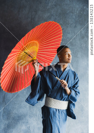 Foreign man wearing a yukata Foreign man wearing a yukata 138143215