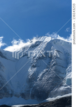 The last Shangri La, Yangmaiyong (or Jampayang in Tibetan) mountain peak in Yading, Daocheng County, Sichuan Province, China. 138143233