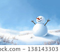 A simple and cute snowman 138143303