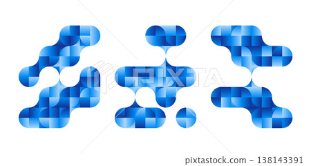 Simple layout with abstract geometric shapes. 138143391