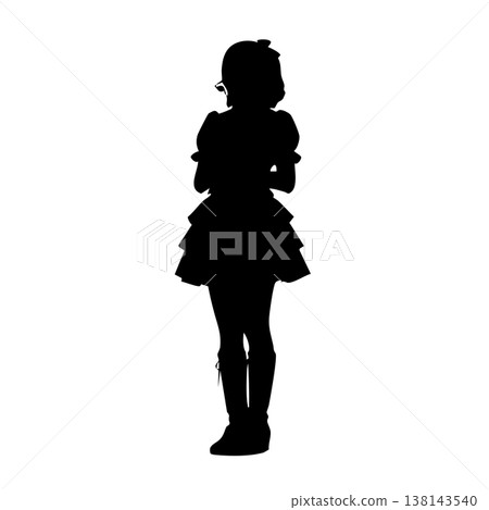 Silhouette pose of a female idol 138143540