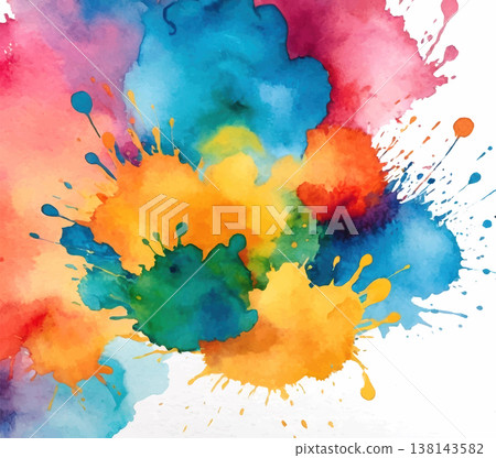 Abstract bright colorful watercolor splash background Abstract bright colorful watercolor splash background 138143582