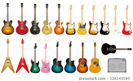 吉他圖標集 138143593