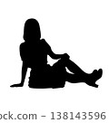 女偶像的剪影姿勢 138143596