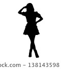 女偶像的剪影姿勢 138143598