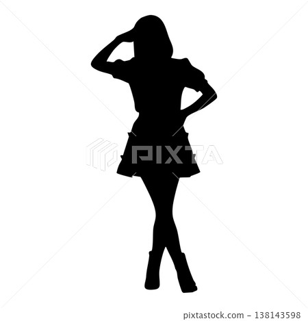 女偶像的剪影姿勢 女偶像的剪影姿勢 138143598
