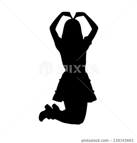 女偶像的剪影姿勢 女偶像的剪影姿勢 138143601
