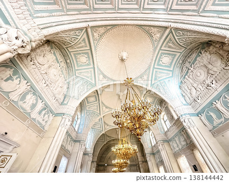 The luxurious interiors of the Hermitage Museum in St. Petersburg, Russia 138144442