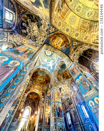 The luxurious interiors of the Church of the Savior on Spilled Blood, St. Petersburg, Russia The luxurious interiors of the Church of the Savior on Spilled Blood, St. Petersburg, Russia 138144446