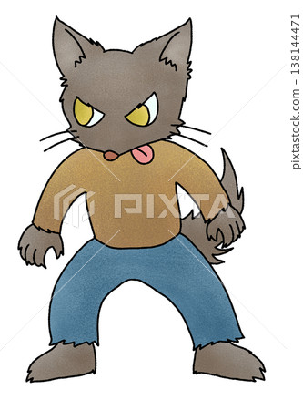 Werewolf hand-drawn illustration Werewolf hand-drawn illustration 138144471
