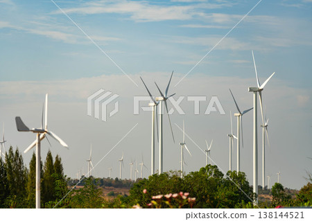 Wide Field of Diverse Wind Turbines for Sustainable Energy Production Wide Field of Diverse Wind Turbines for Sustainable Energy Production 138144521