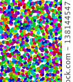Colorful background material with random polka dots 138144547