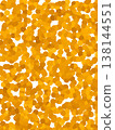 Random orange polka dot background material 138144551