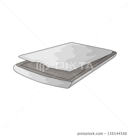 Illustration of Flat Bed Scanner 138144588