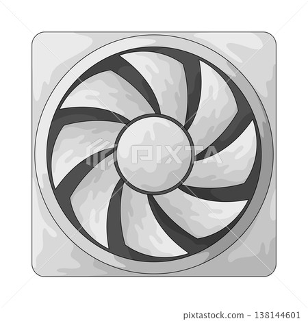 Illustration of computer fan Illustration of computer fan 138144601