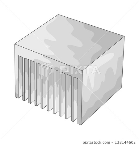 Illustration of heatsink Illustration of heatsink 138144602