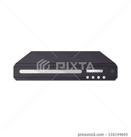 Illustration of dvd player Illustration of dvd player 138144605