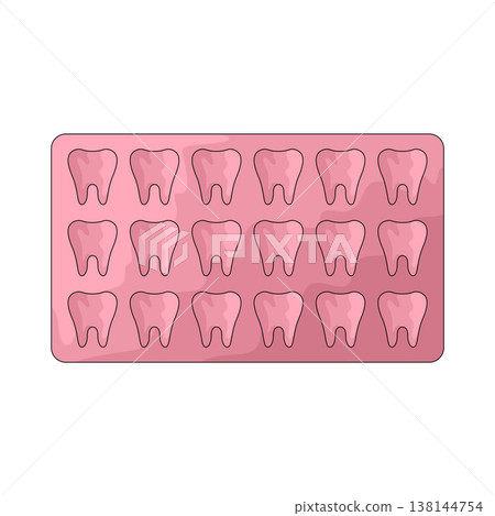 Illustration of dental mold Illustration of dental mold 138144754