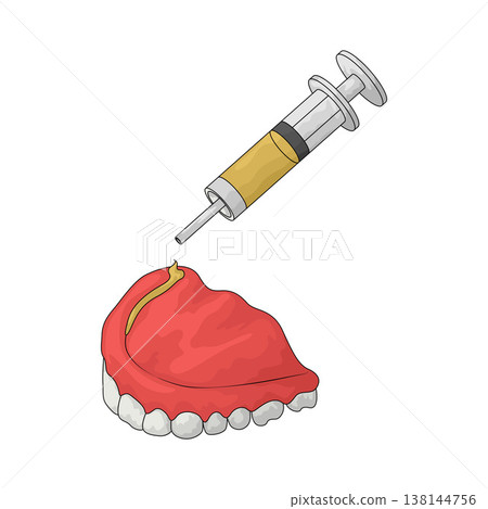 Illustration of Denture Adhesive Illustration of Denture Adhesive 138144756