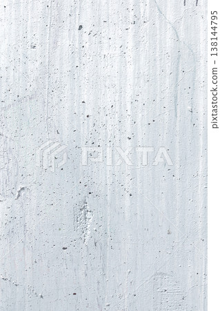 White Concrete Wall with Grungy Peeling Paint and Urban Drip Marks 138144795