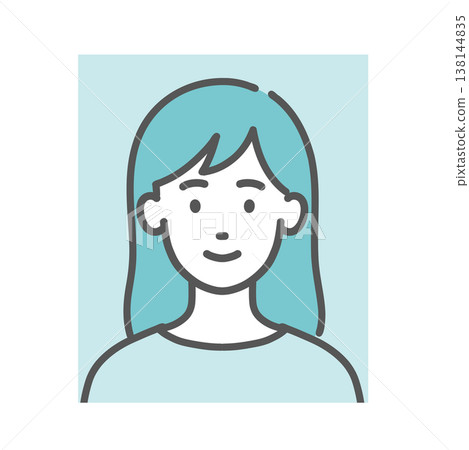成年女性護照式照片(正面照片)範例(用於簡歷、身份驗證和個人資料照片) 成年女性護照式照片(正面照片)範例(用於簡歷、身份驗證和個人資料照片) 138144835