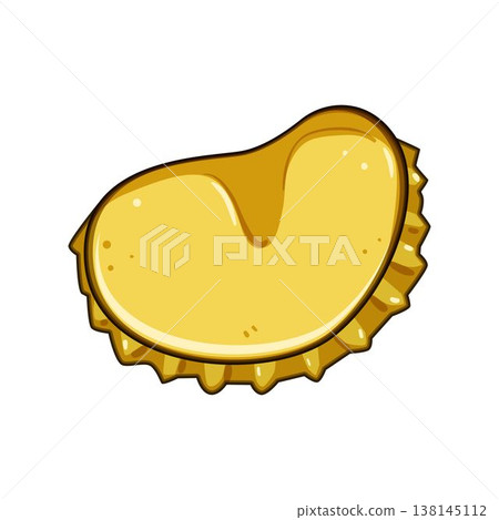 Fortune cookie with bottle cap texture concept 138145112