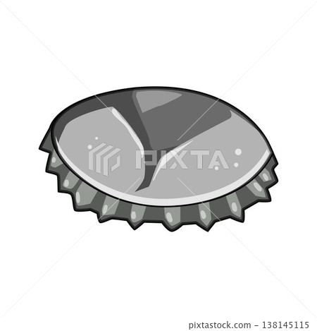 Bottle cap illustrating beer or soda beverage closing Bottle cap illustrating beer or soda beverage closing 138145115