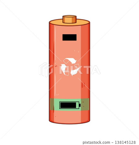 Battery recycling container accepting used energy cells 138145128