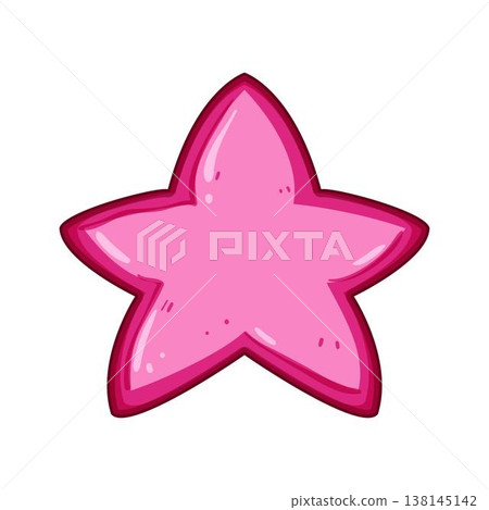 Pink star vector illustration representing childhood and fun Pink star vector illustration representing childhood and fun 138145142