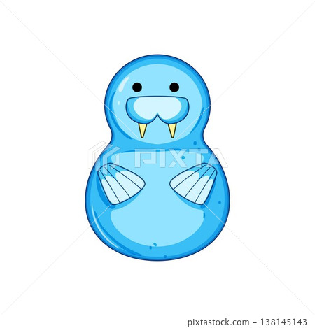 Cute blue walrus character bath toy for kids Cute blue walrus character bath toy for kids 138145143