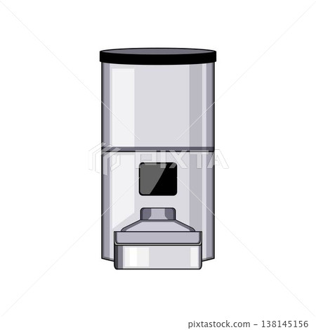 Automatic pet feeder dispensing meals for domestic pets Automatic pet feeder dispensing meals for domestic pets 138145156