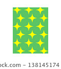 Abstract geometric star pattern on green background 138145174