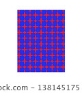 Abstract geometric pattern forming blue and red shapes 138145175