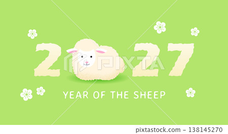 2027 year of the sheep vector illustration 2027 year of the sheep vector illustration 138145270