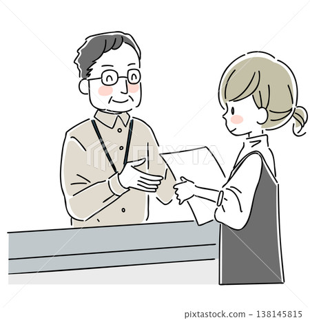 The man at the reception desk The man at the reception desk 138145815