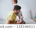 Father reading story to his daughter 138146011