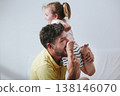 Father and daughter spending quality time 138146070
