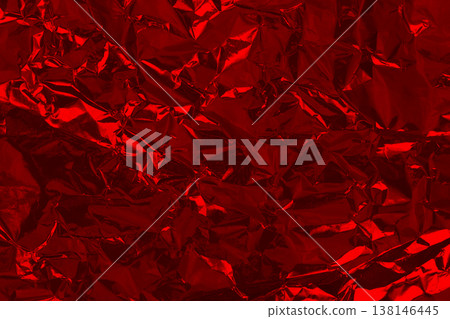 Dark red foil leaf shiny texture, abstract wrapping paper for background and design art work. 138146445