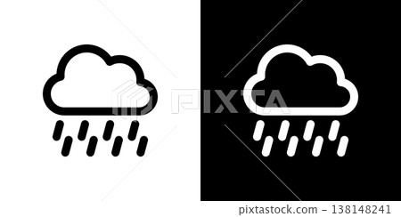 Rain icon, heavy rain, weather forecast Rain icon, heavy rain, weather forecast 138148241