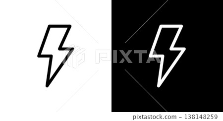 閃電圖示、暴風雨、電流、電力、天氣預報 138148259