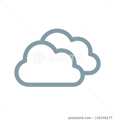 多雲的天空圖示 雲 多雲的天空圖示 雲 138148277