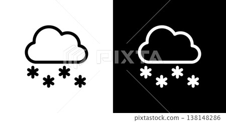 Snow, clouds, and hail icons for weather forecast Snow, clouds, and hail icons for weather forecast 138148286