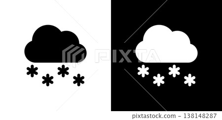 天氣預報中的雪、雲和冰雹圖標 天氣預報中的雪、雲和冰雹圖標 138148287