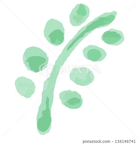 葉子圖標（網站裝飾）水彩暖色調：幼兒園網站向量圖標 138148741