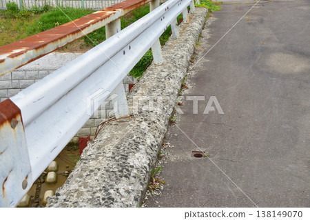 Road bridges where the concrete sections are deteriorating due to age. Road bridges where the concrete sections are deteriorating due to age. 138149070