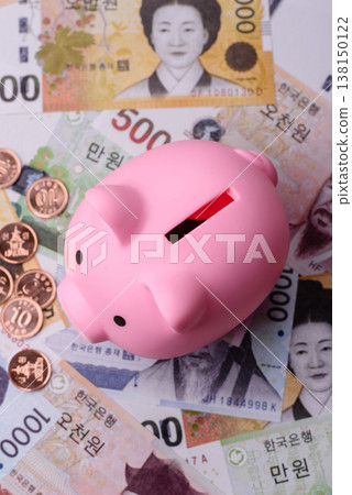 A piggy bank as a concept for storing, accumulating, and saving financial resources. A piggy bank A piggy bank as a concept for storing, accumulating, and saving financial resources. A piggy bank 138150122