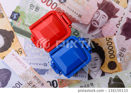 Bins for garbage, a conceptual background for selective and recycling waste disposal. Bins for trash Bins for garbage, a conceptual background for selective and recycling waste disposal. Bins for trash 138150133